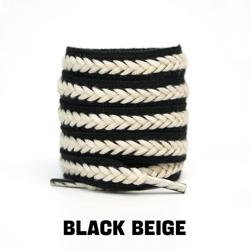 Wheat Cotton Shoelaces — Wide Premium Sneaker Laces (1 Pair) — view 18 of shoe accessories