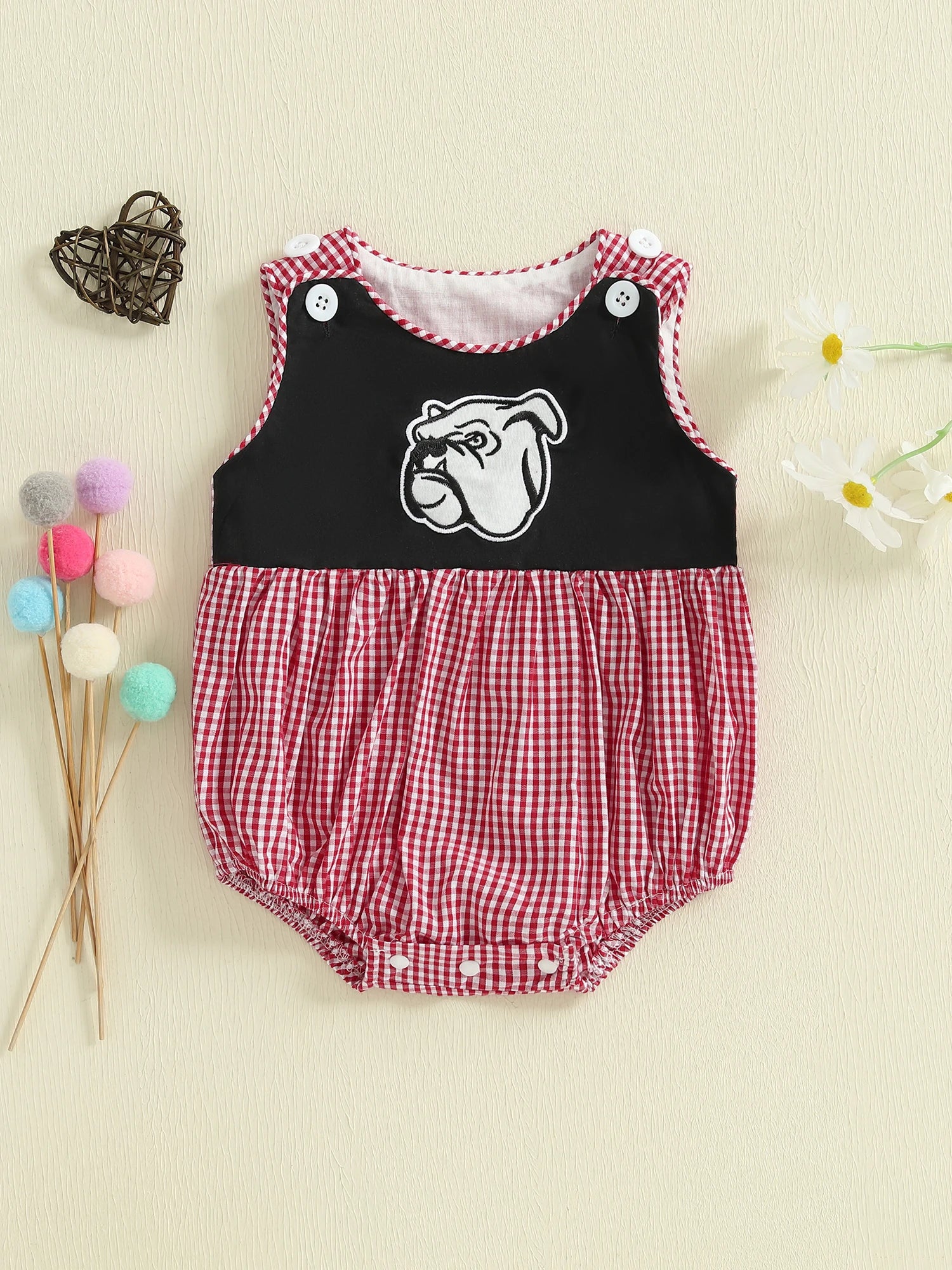 Toddler Boy Dinosaur Print Romper Overalls - Sleeveless Jumpsuit — view 4 of toddler rompers