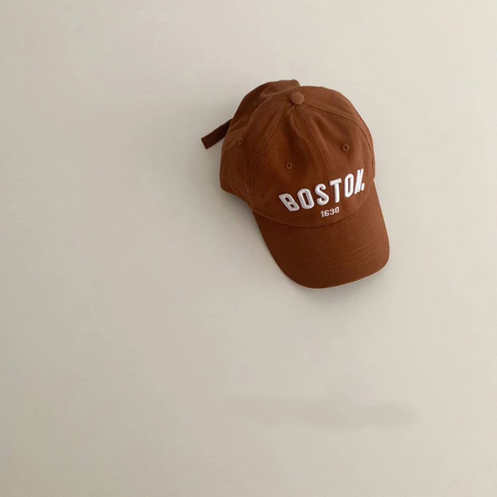Kids Embroidered Letters Baseball Cap - Korean-Style Varsity Cap for Boys & Girls — view 7 of kids baseball caps