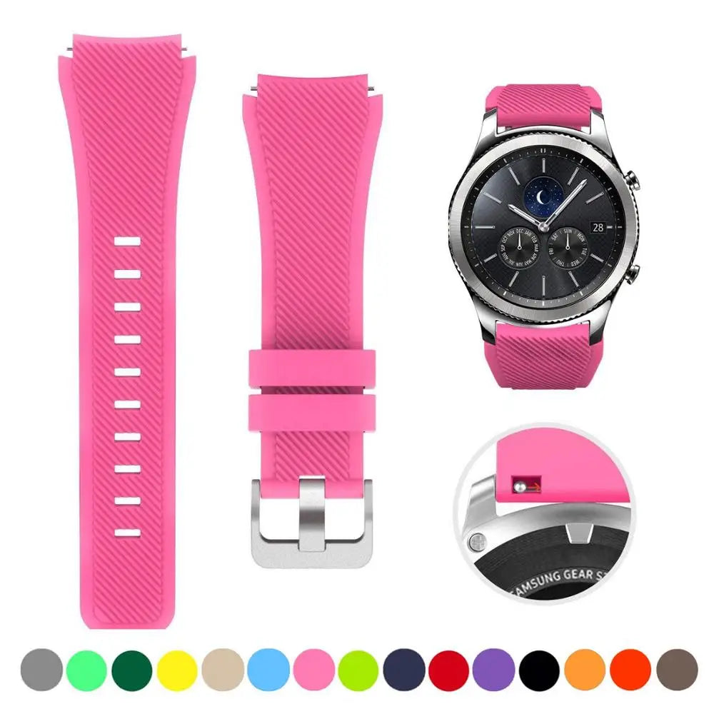 20/22mm Quick-Release Watch Strap for Samsung Galaxy Watch 6/5/4 & Gear S3 — Leather-Look Band