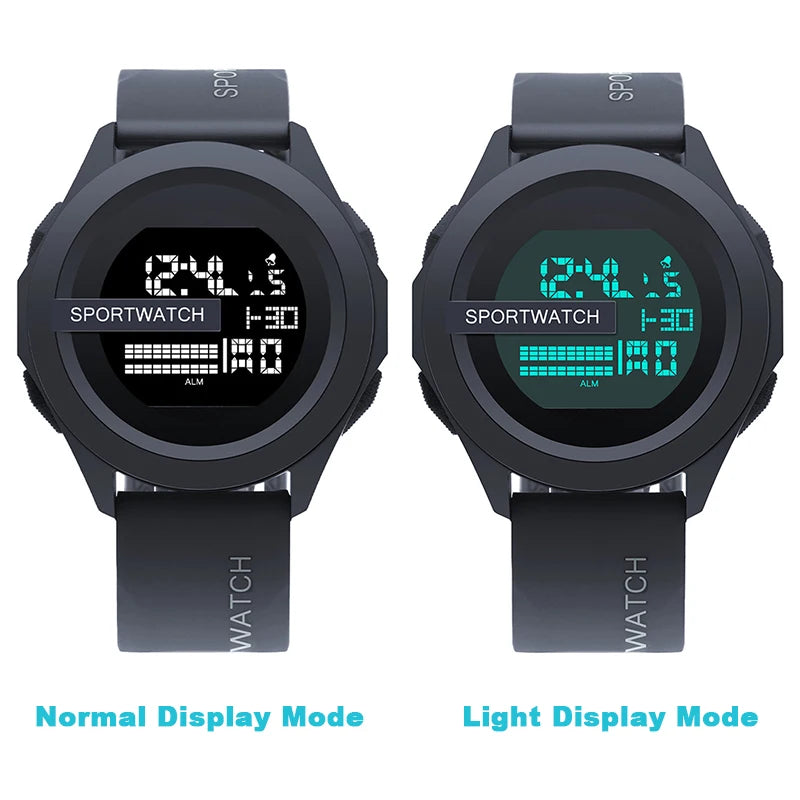 YIKAZE Men's Digital Sport Watch — Military Waterproof Stopwatch Wristwatch — view 6 of watches