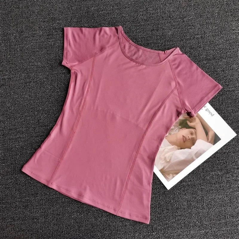 Women's Activewear Short-Sleeve Sports T-Shirt — Lightweight Quick-Dry Yoga Workout Top — view 10 of women's activewear