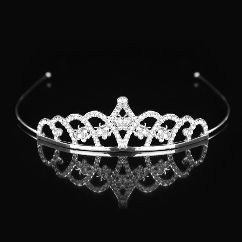 Beautiful Cute Kid Princess Tiaras and Crowns Crystal Headband Bridal Crown Wedding Party Hair Accessories Girls Fashion Jewelry — view 17 of product