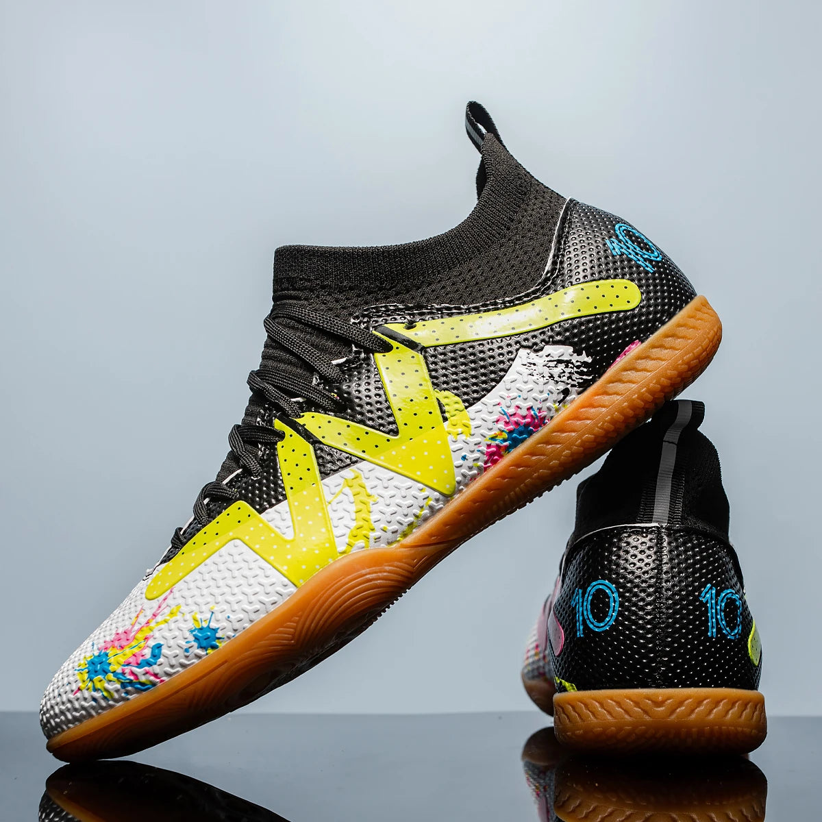 High-Top Indoor Sneakers — Five-a-Side Soccer Slip-Resistant Sport Shoes — view 7 of sneakers