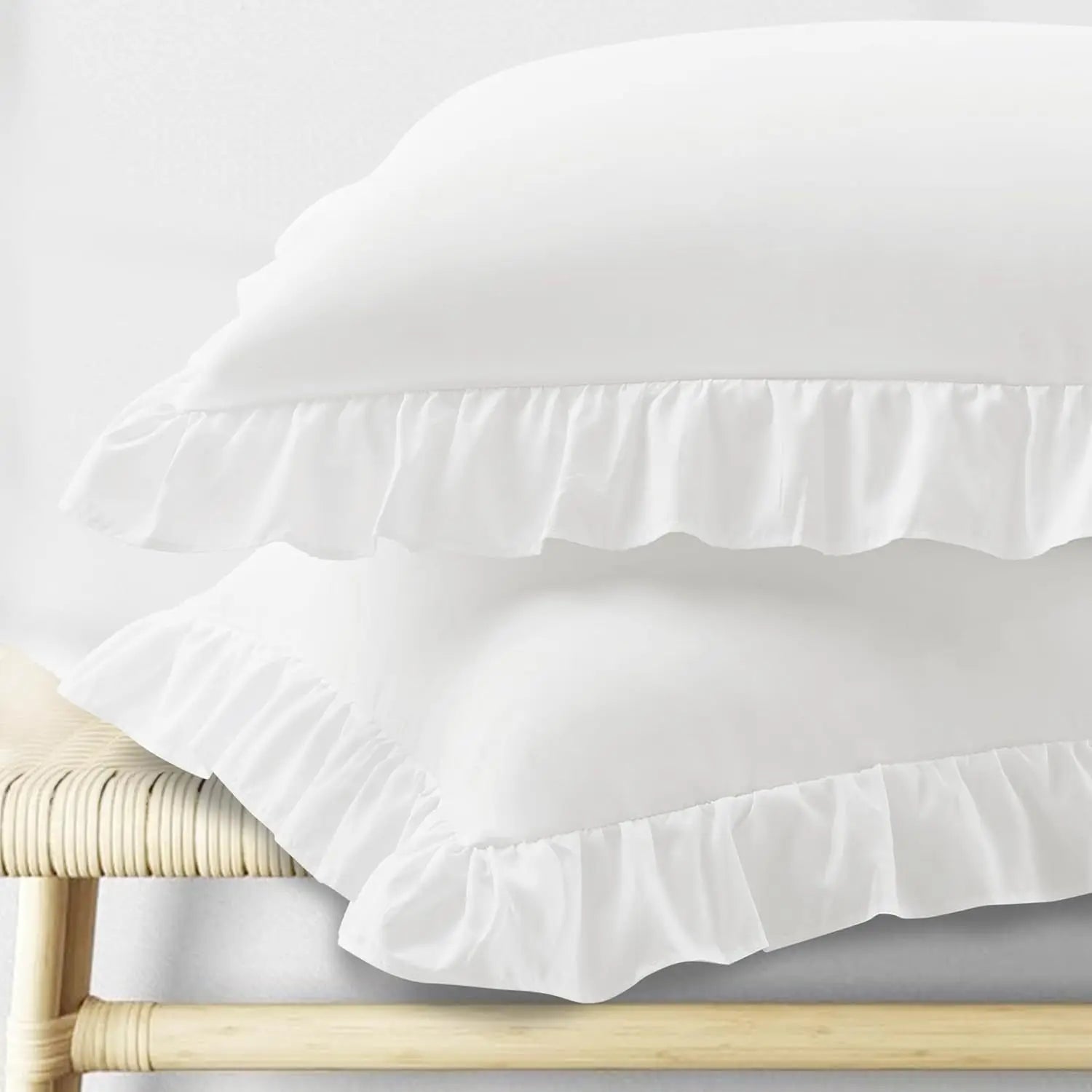 Ruffled Pillow Covers Set of 2 &mdash; Wrinkle-Resistant Envelope-Closure Pillow Shams — view 7 of cushion covers & pillow cases