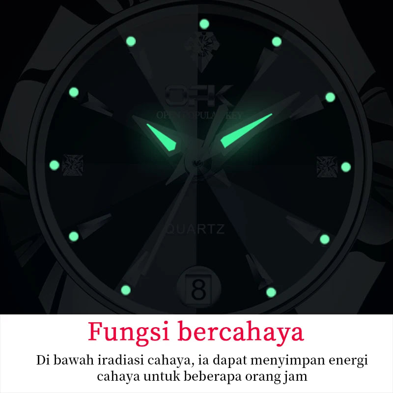 OPK 8105 Women's Luxury Watch — Waterproof Zircon Luminous Wristwatch — view 5 of watches
