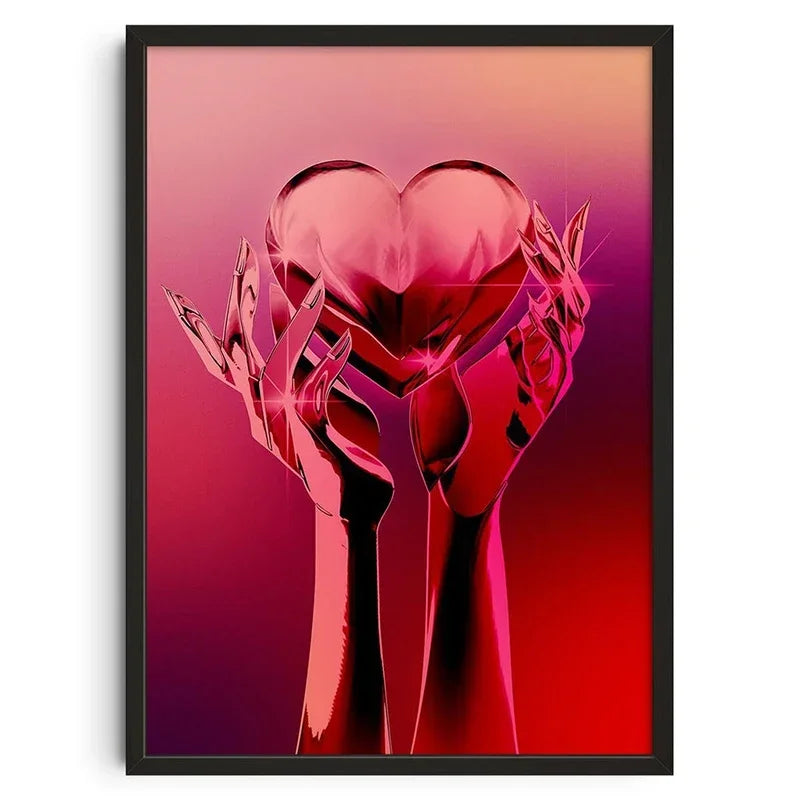Retro Abstract Nourishing Soul Canvas Poster &mdash; Classic Wall Art for Living Room Decor