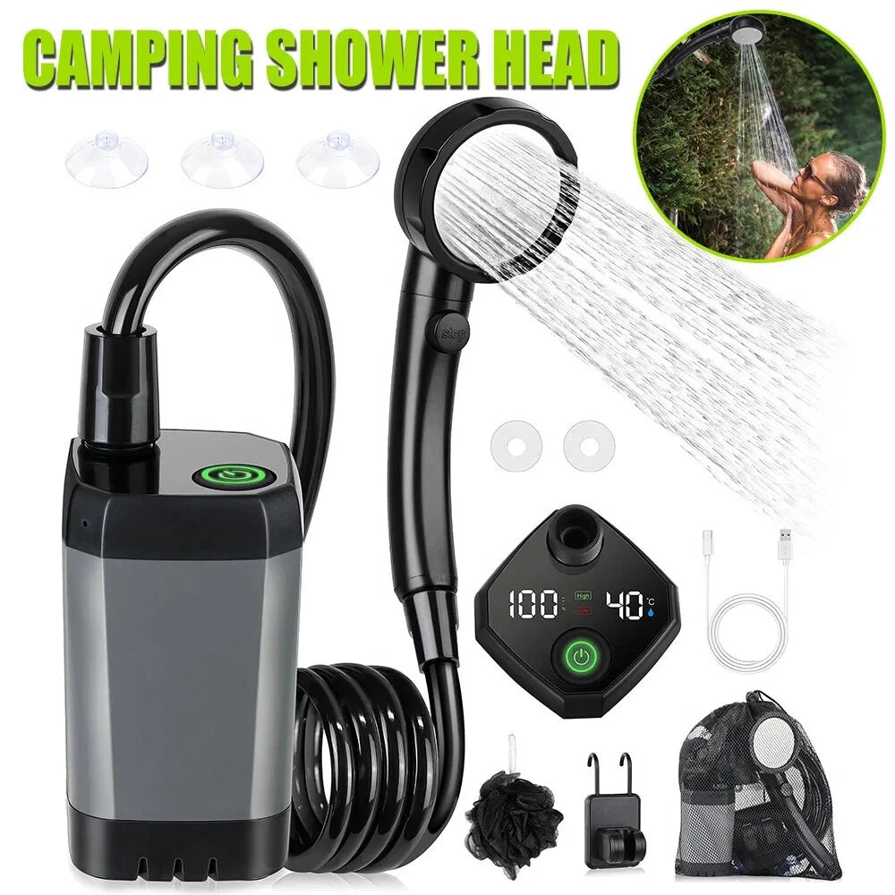 Portable Rechargeable Camping Shower — 6000mAh Hot Shower with 4 Spray Modes — view 1 of outdoor sports