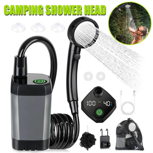 Portable Rechargeable Camping Shower — 6000mAh Hot Shower with 4 Spray Modes — view 1 of outdoor sports