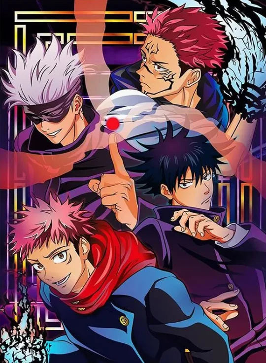 Jujutsu Kaisen Retro Canvas Poster — Japan Anime Wall Art for Game Room & Home — view 15 of wall art & prints