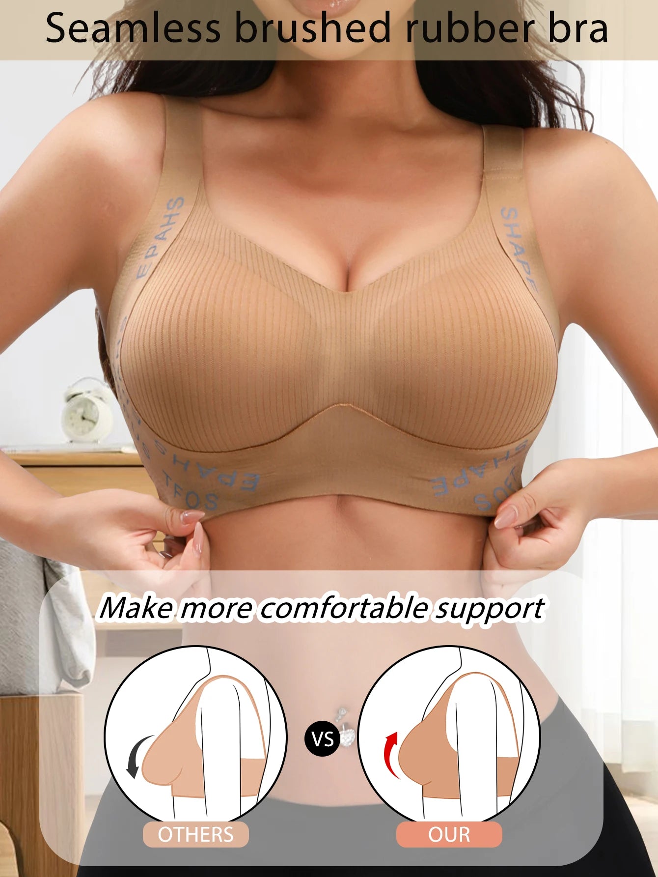 Wireless Jelly-Glue Push-Up Bra &mdash; Seamless Bralette Breathable Sports Underwear — view 6 of sports bras