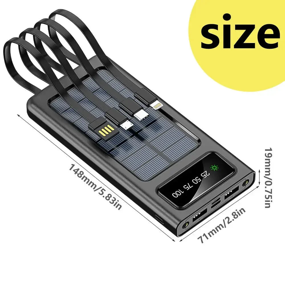 200,000mAh Solar Power Bank with 4 Built-In USB Cables — Apocalypse Charger — view 6 of power banks