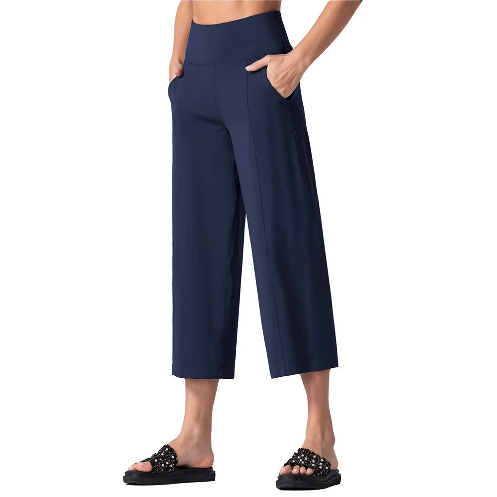 Loose Wide-Leg Yoga Pants &mdash; Women&rsquo;s High-Waisted Bell-Bottom Sports Trousers — view 2 of sports & fitness