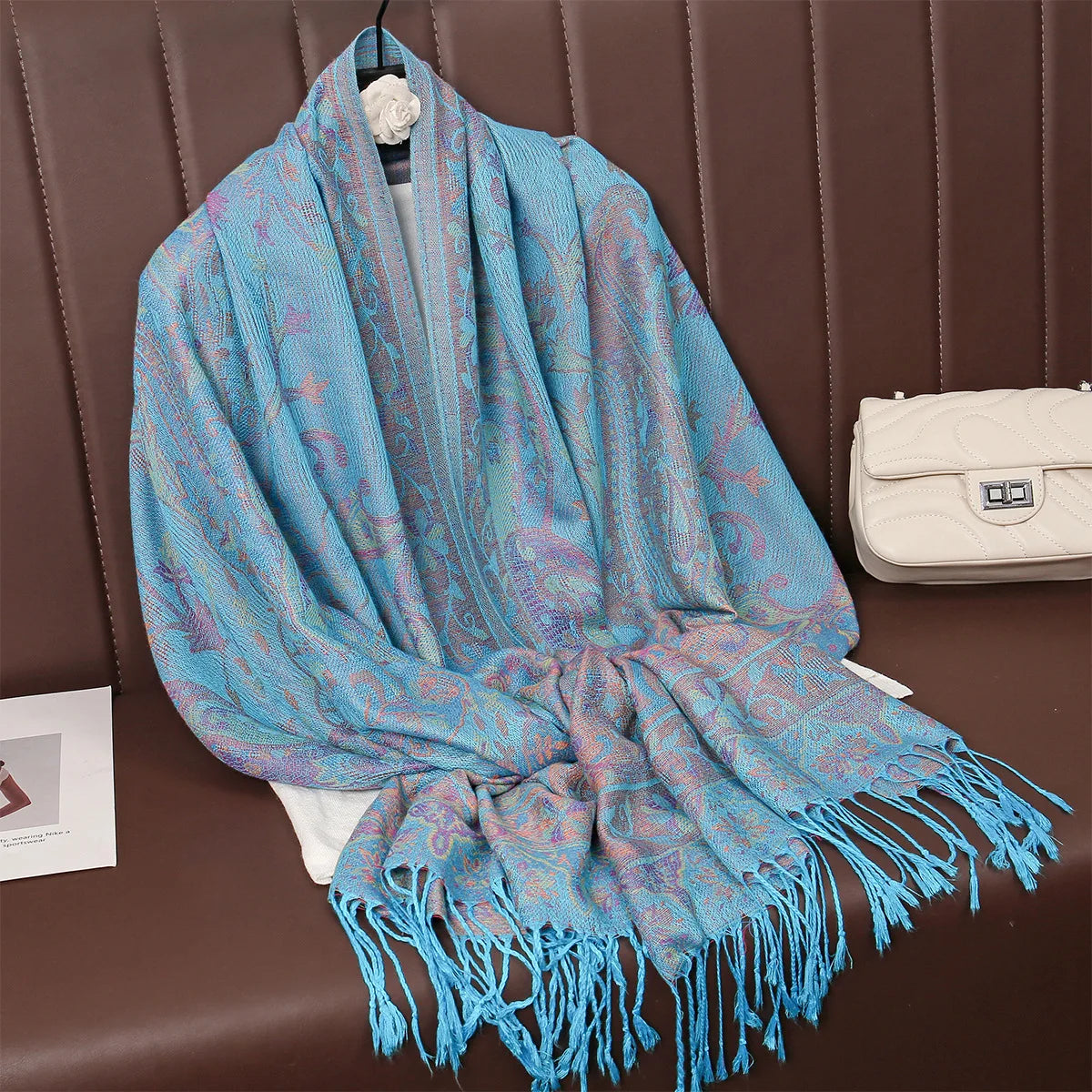 Hijab Scarf Long Pashmina — Lightweight Modest-Fashion Essential Cashmere Shawl Turban Head Wrap