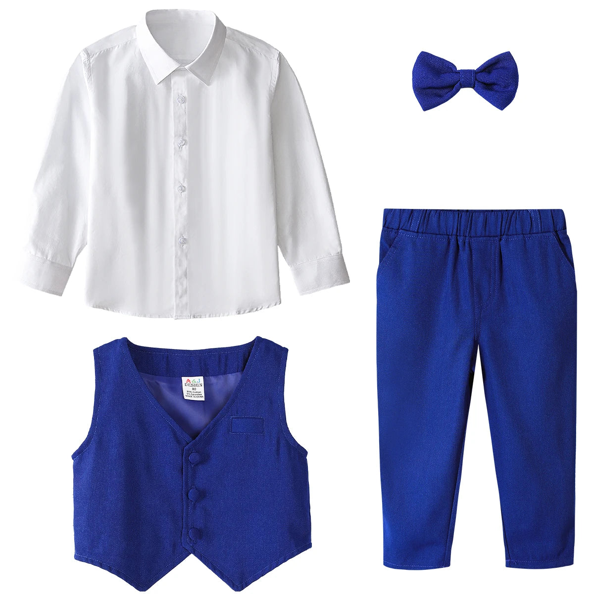 Baby Boy Wedding & Baptism Suit – 3-Piece Gentleman Outfit for Special Occasions