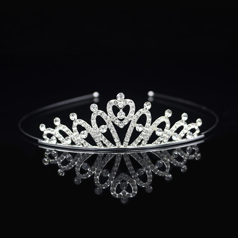 Beautiful Cute Kid Princess Tiaras and Crowns Crystal Headband Bridal Crown Wedding Party Hair Accessories Girls Fashion Jewelry — view 11 of product