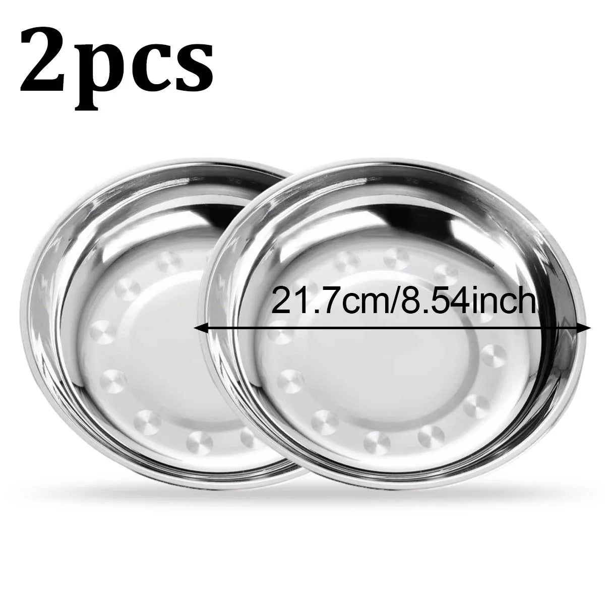 Multifunctional Stainless Steel Plates &mdash; Durable 2-Piece Outdoor &amp; Family Dining Set — view 8 of dining & tableware