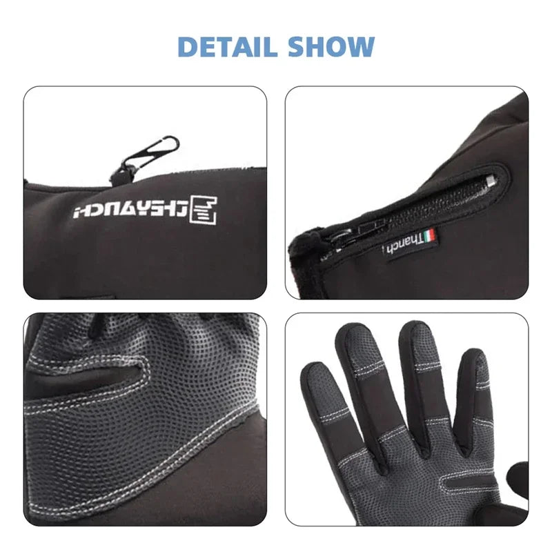 Winter Gloves Waterproof Thermal Touchscreen — Windproof Cold Weather Running Hiking Ski Gloves — view 5 of gloves