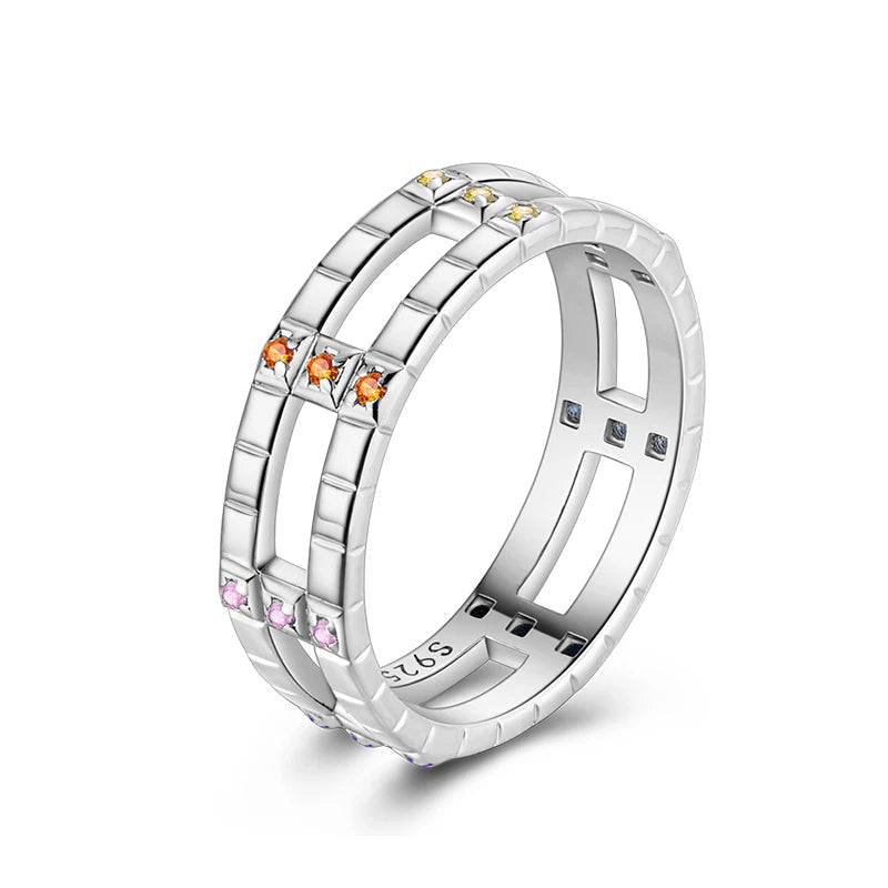 Women's 925 Sterling Silver Hollow Ring — Flower Butterfly Heart Sun Fashion Jewelry — view 11 of jewelry