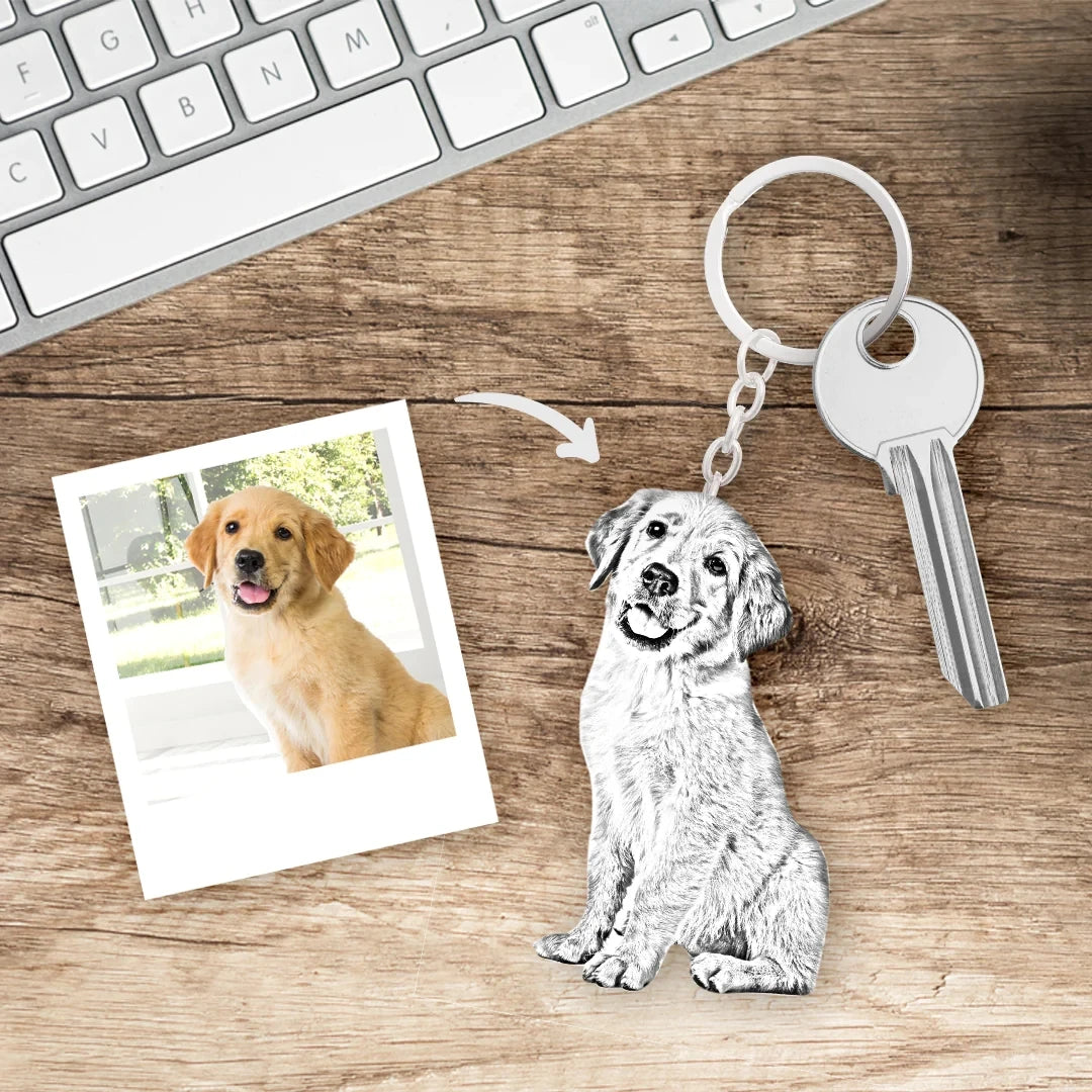 Personalized Pet Photo Necklace Engraved Pendant Custom Memorial Gift for Dog Cat Lovers — view 1 of necklaces
