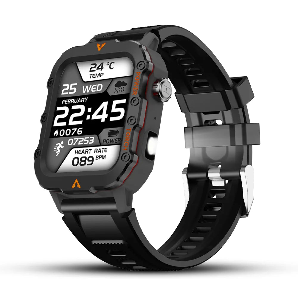 LAXASFIT Men's Sports Smart Watch — 1.71in Blood Oxygen LED Flashlight Smartwatch — view 9 of smart watches