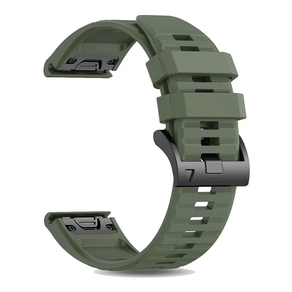 QuickFit Watch Band for Garmin Fenix 8/7/6/5/Epix Pro — 22/26mm Silicone Sport Strap — view 12 of watch straps