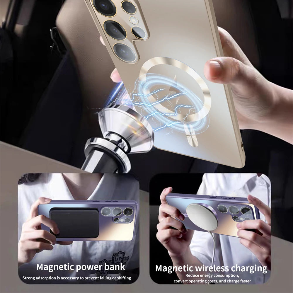 MagSafe Glass Lens Frosted Case for Samsung Galaxy S23–S25 Ultra Camera Shield — view 2 of phone cases