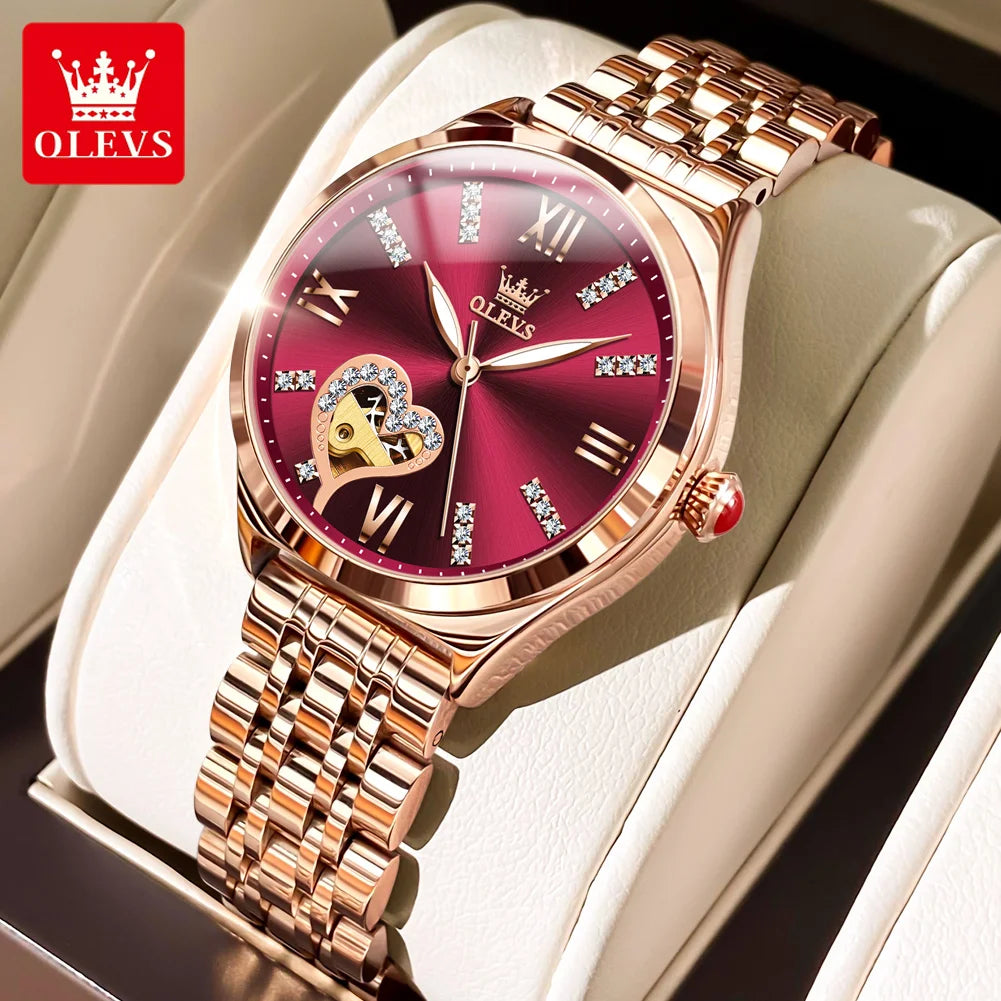 OLEVS 6636 Women's Roman Dial Watch — Luxury Fashion Quartz Wristwatch — view 10 of watches