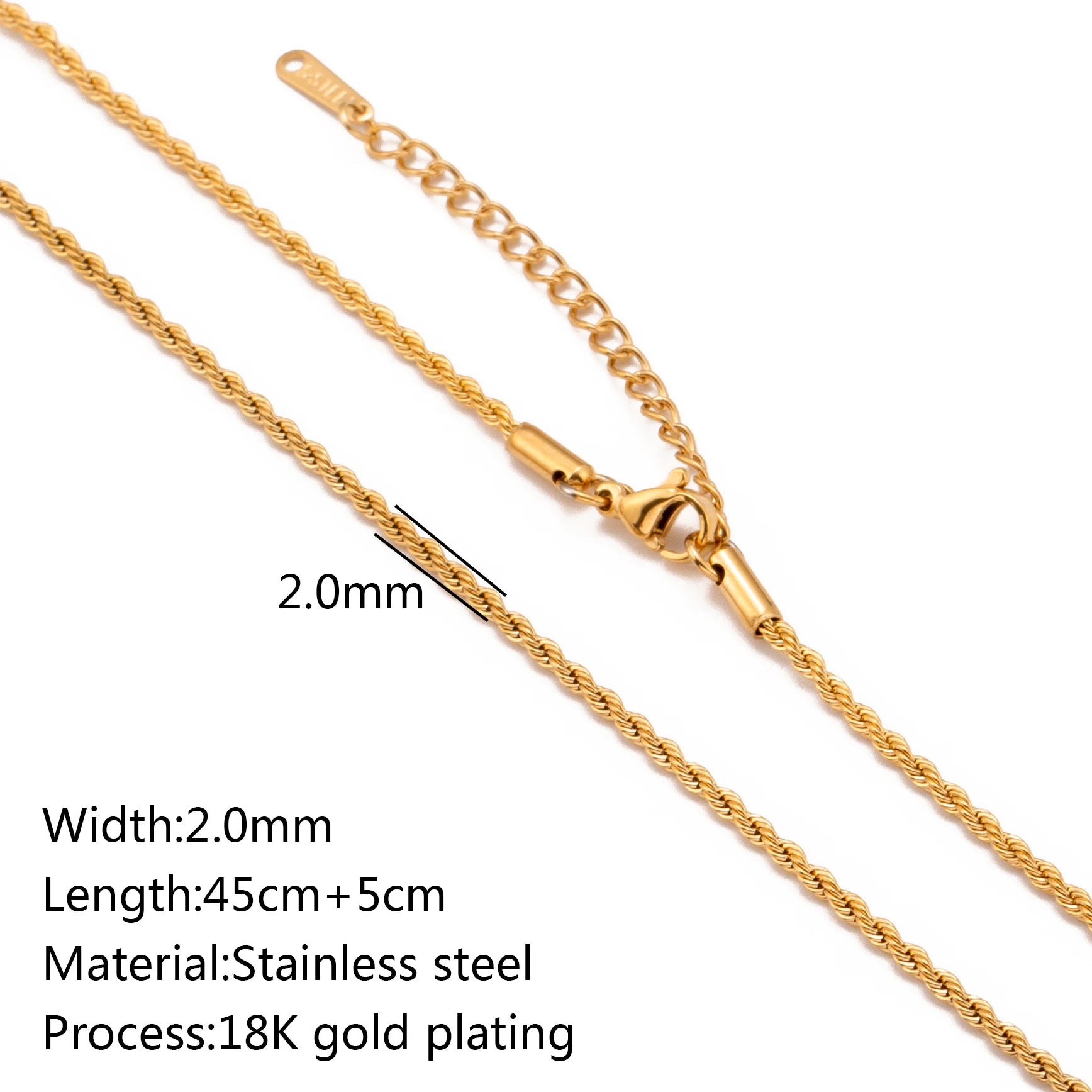 Unisex 5pc 18K Gold Cuba Cross Chain Necklace Set — PVD Plated Steel Jewelry — view 16 of jewelry