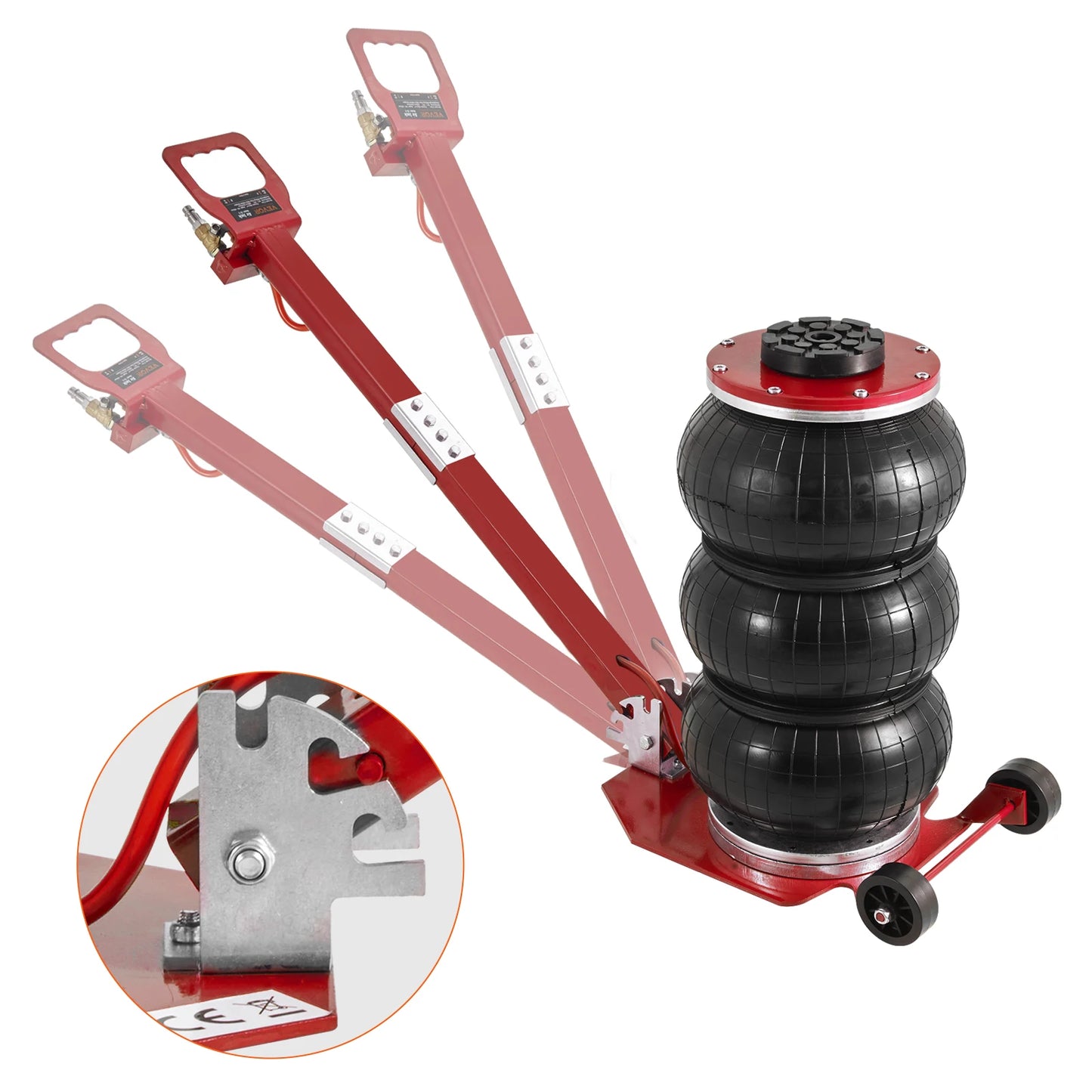 SucceBuy 3/5 Ton Pneumatic Triple Bag Air Jack – Quick Lift Car Repair Jack with Wheels — view 1 of bags & accessories