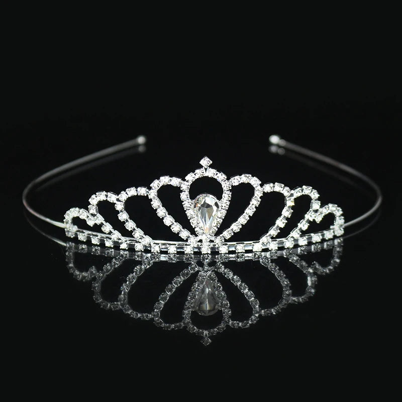 Princess Tiara Crystal Crown Headband - Kids Hair Accessory