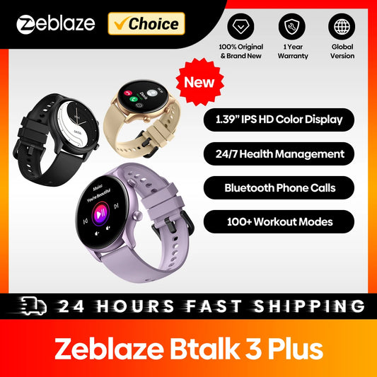 Zeblaze Btalk 3 Plus Smart Watch — 1.39in Voice Calling Fitness Smartwatch for Men & Women — view 1 of watches