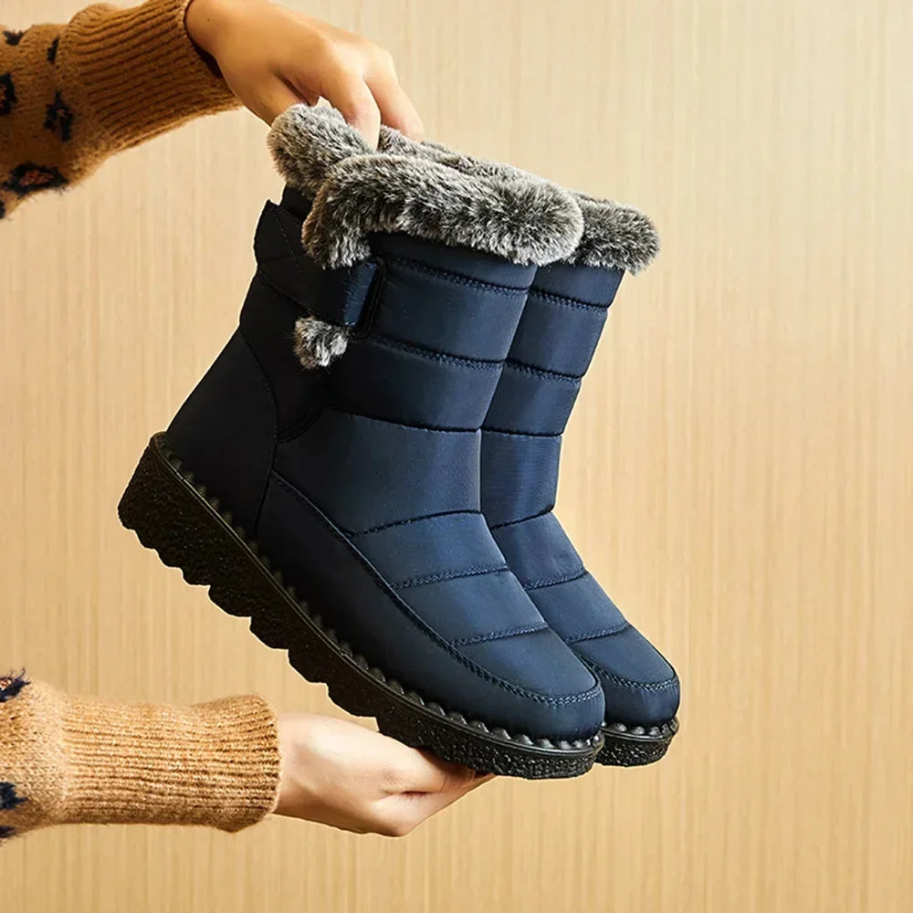 Waterproof Winter Boots for Women — Faux Fur Long Plush Snow Platform Boots (2025) — view 7 of boots