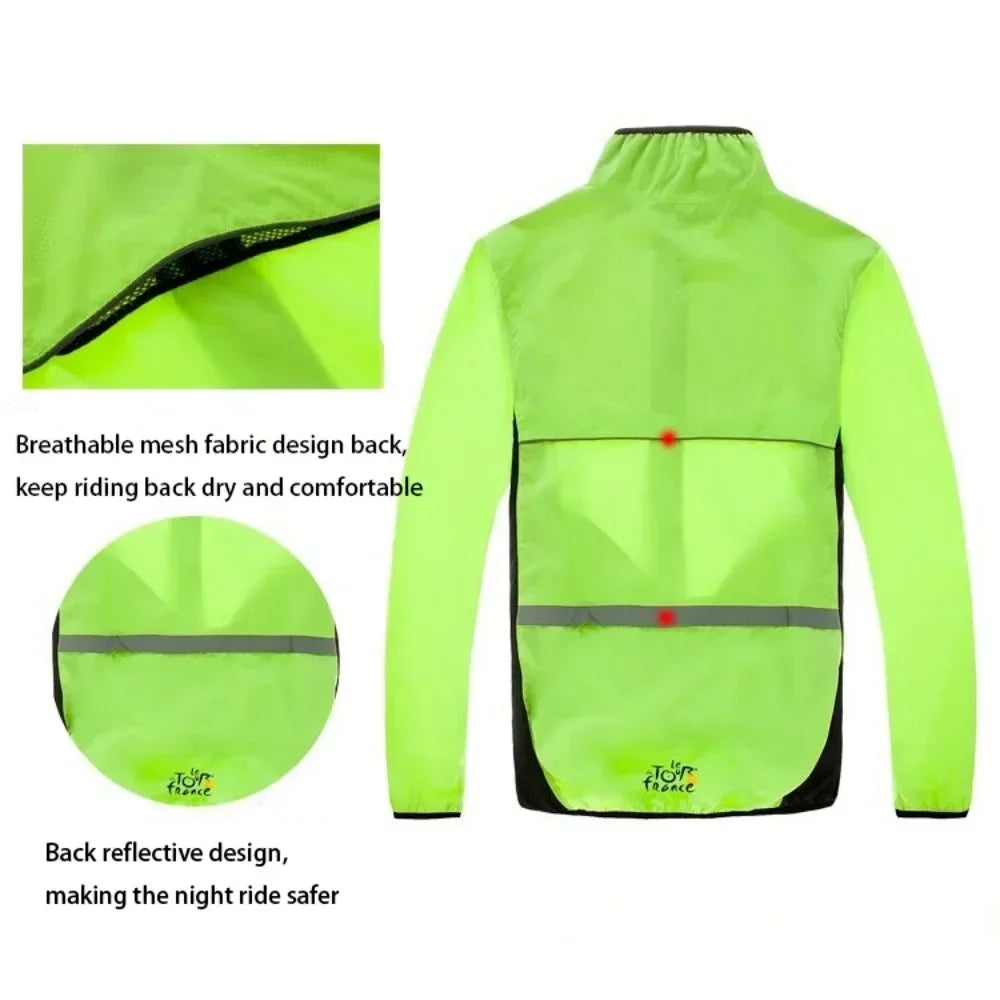 Reflective Men&rsquo;s Running &amp; Cycling Windbreaker &mdash; Waterproof MTB Bike Jacket — view 3 of sports & fitness