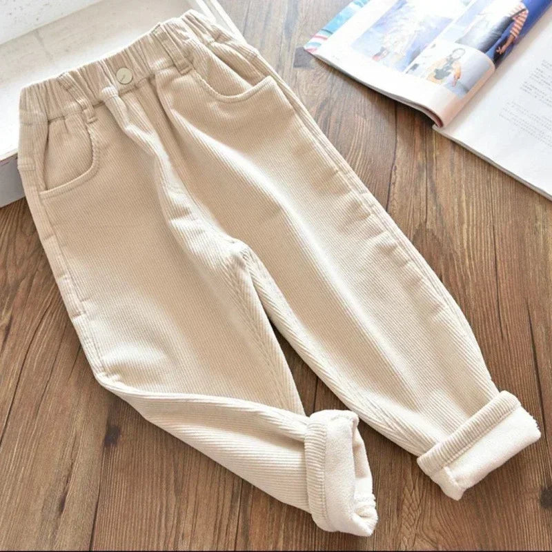 Harem Pants Corduroy Children Outfits Tracksuit Winter Cotton Trousers Kids Outwear pants Boys Girls