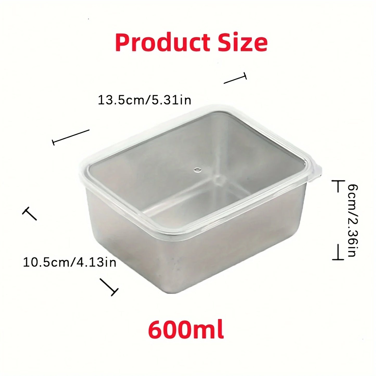 6-Piece Stainless Steel Food Storage Containers Set with Locking Lids Airtight Meal Prep Bento Containers — view 2 of food storage