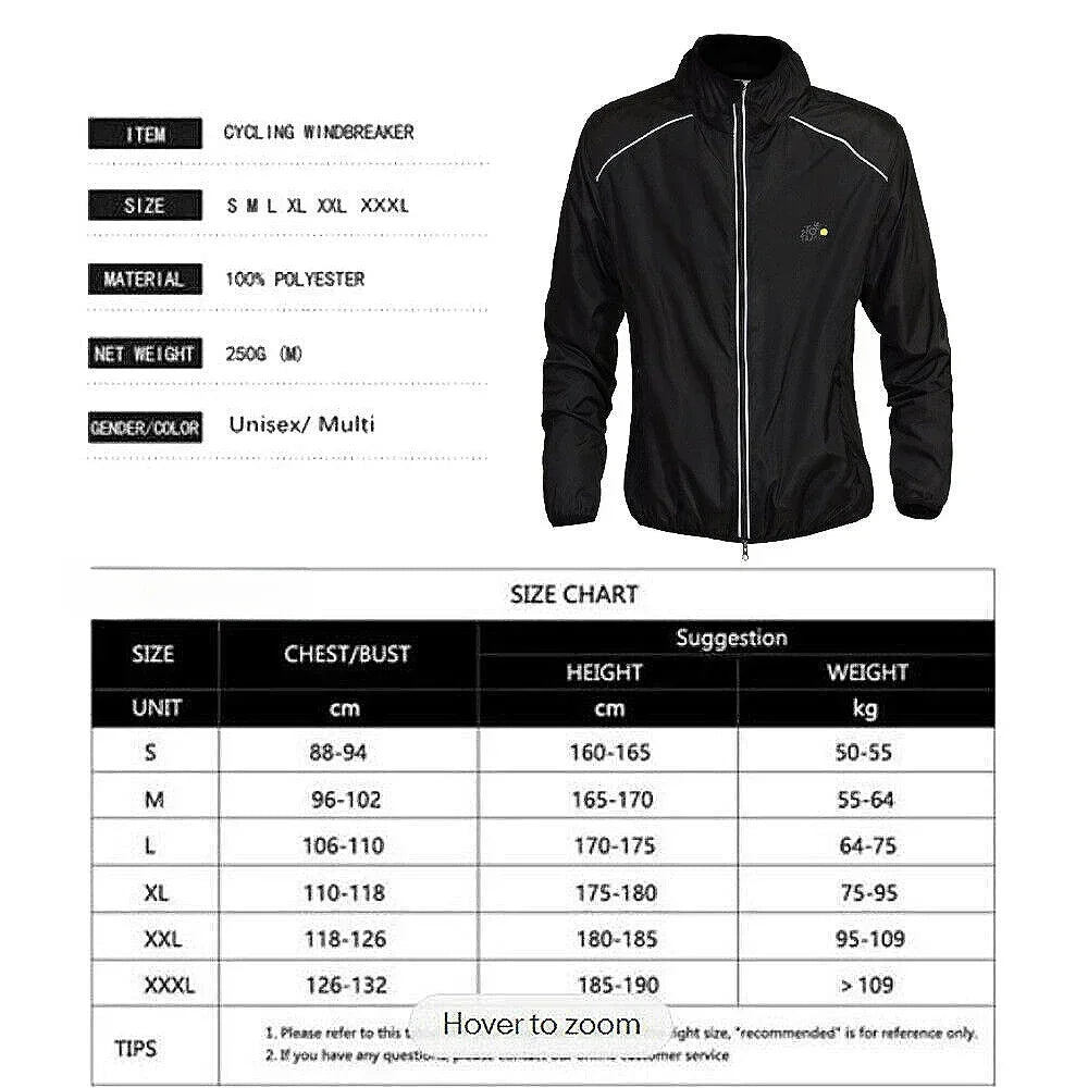 Reflective Men&rsquo;s Running &amp; Cycling Windbreaker &mdash; Waterproof MTB Bike Jacket — view 6 of sports & fitness