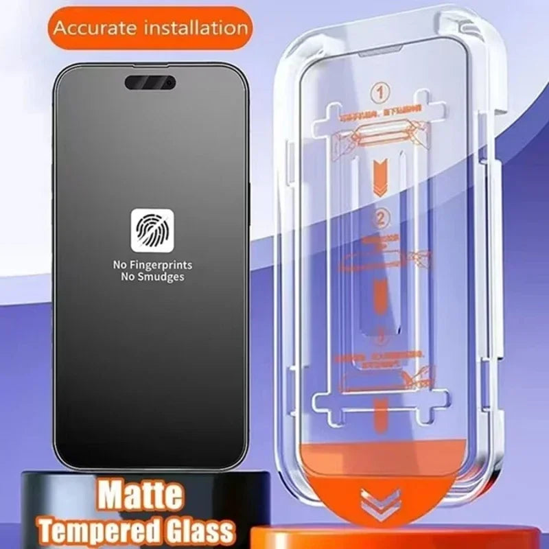 3Pcs Oleophobic Matte Screen Protector for iPhone 11-17 Pro Max Anti-Glare — view 2 of screen protectors