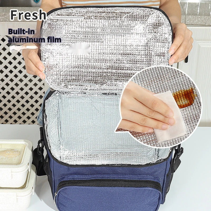 Premium Crossbody Bento Lunch Bag - Large-Capacity Insulated Meal Carrier — view 4 of lunch bags