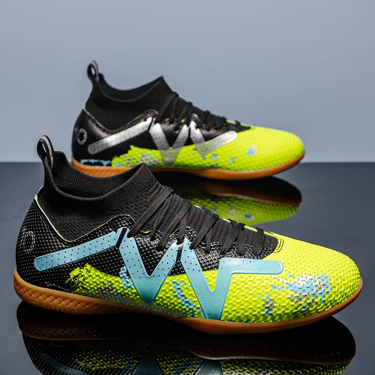 High-Top Indoor Sneakers — Five-a-Side Soccer Slip-Resistant Sport Shoes — view 5 of sneakers