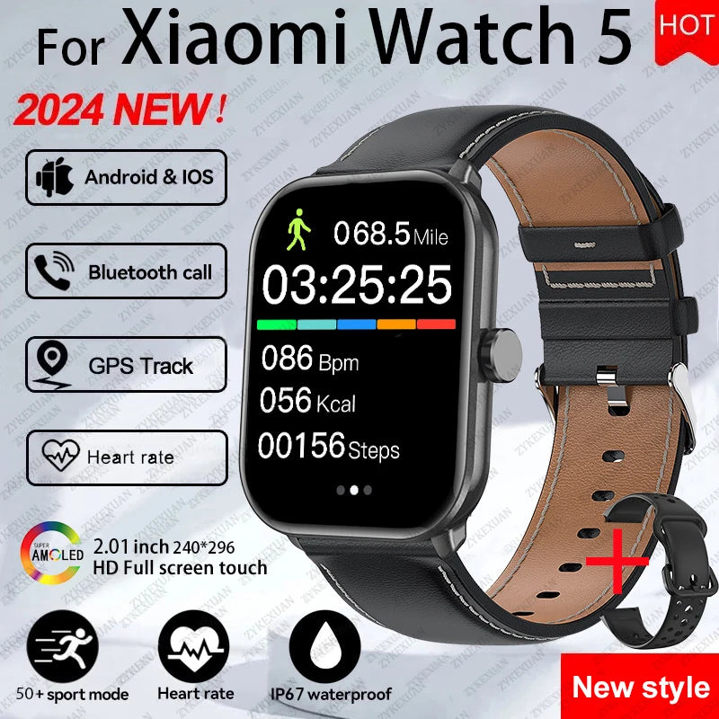 For Xiaomi Watch 5 Global — AMOLED Smart Watch HD Bluetooth Call GPS Smartwatch — view 16 of smart watches