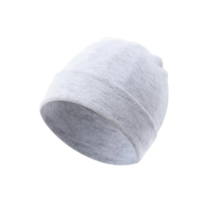 Newborn 100% Cotton Soft Bonnet Cap - Unisex Solid-Color Baby Beanie — view 11 of baby hats