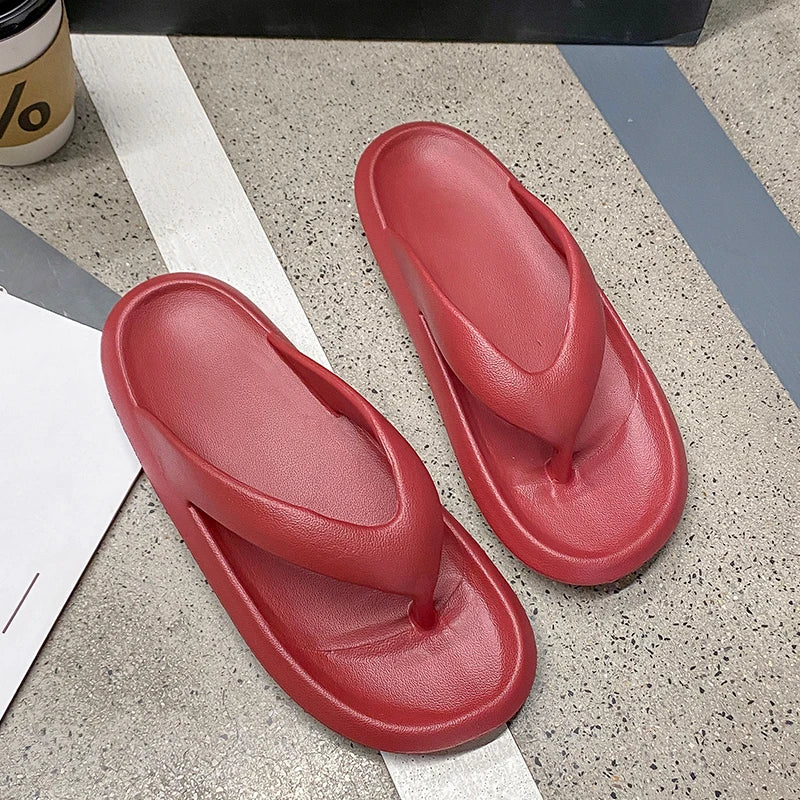 Summer Sandals Couples Flip-Flops — Thick-Sole Beach Slides for Him & Her — view 9 of summer sandals