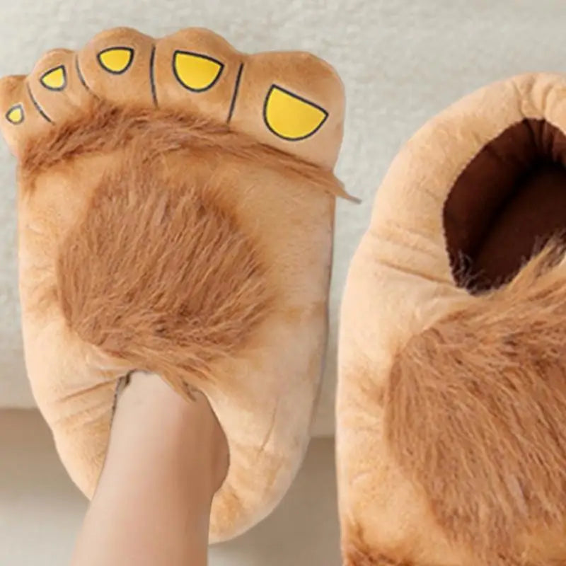 Big Foot Novelty Slippers — Oversized Plush Indoor House Shoes — view 3 of sandals & slides