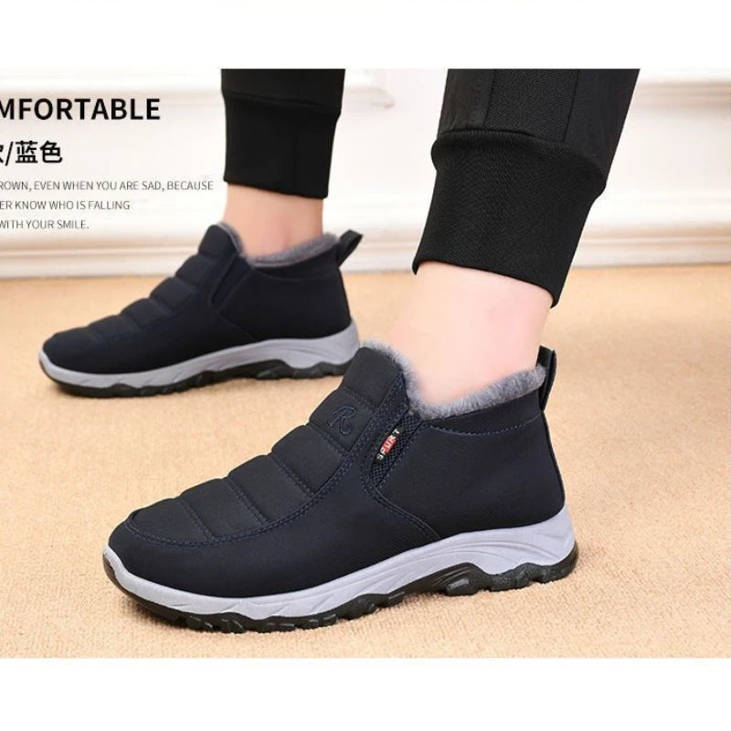 All-Season Men's Chunky Casual Shoes — Warm Cotton-Lined Wear-Resistant Sole — view 5 of sneakers