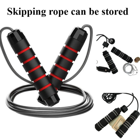 Jump Rope — Steel-Wire Adjustable Speed Rope, HIIT Boxing Skipping Workout