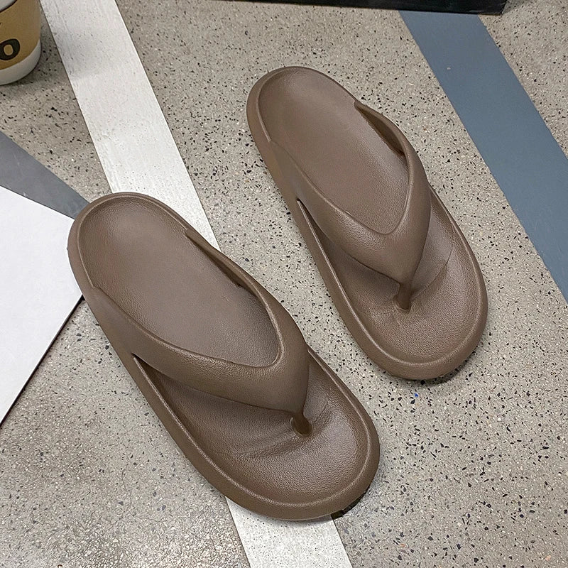 Summer Sandals Couples Flip-Flops — Thick-Sole Beach Slides for Him & Her — view 7 of summer sandals
