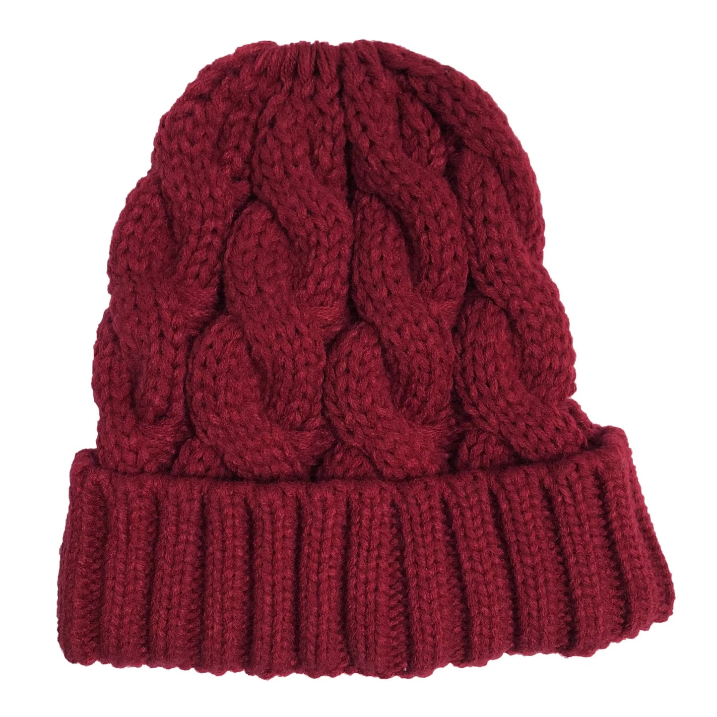 Women Winter Hats Beanies Knitted Girls Cap Twist Crochet Winter Hats For Female Pompom Beanie Ear Braid Ponytail Hat Skullies