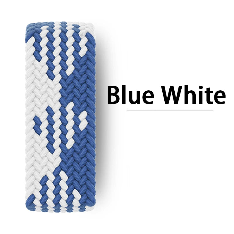 Braided Solo Loop Band for Apple Watch — Stretch Nylon Strap 38/40/41/42/44/45/46/49mm