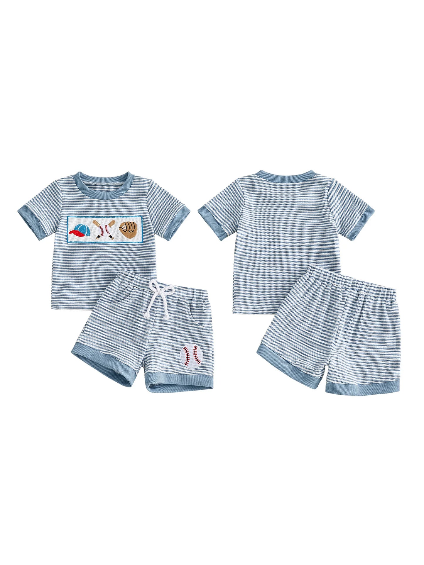 Infant Baby Sport Embroidered Spring Set - Polka Dot Top with Pants — view 1 of infant sets